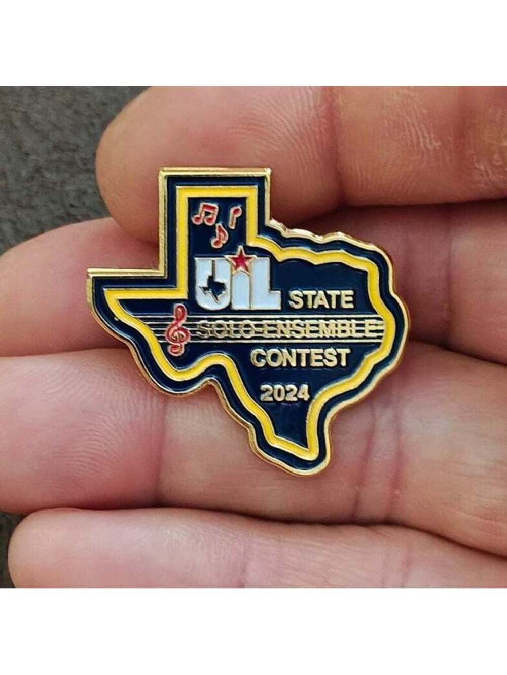 UIL State Solo-Ensemble Contest 2024 Commemorative Gold Tone Pin